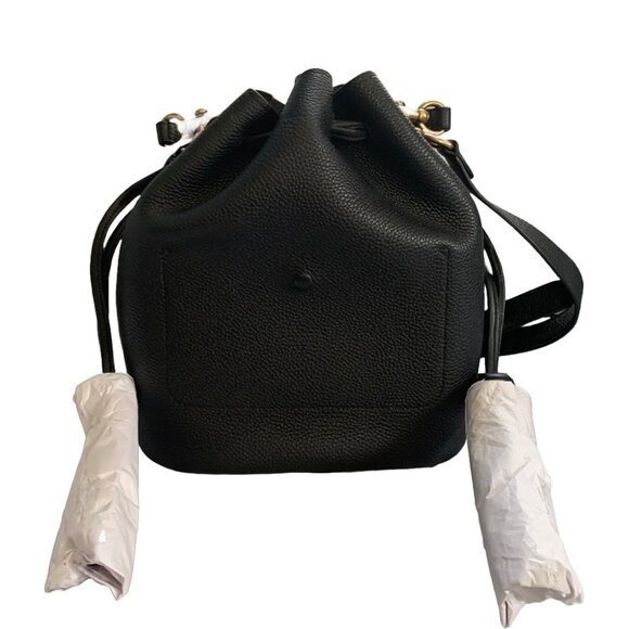 NWOT COACH Lora Whipstitch Black Leather Bucket Bag - Picture 8 of 12